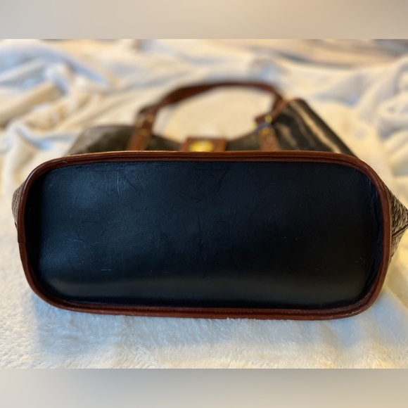 Vintage Brahmin Tote Bag in black and brown leather - Picture 4 of 13